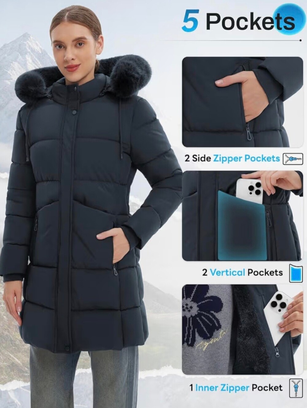 ASPO Winter Warm Coat #1306 - Picture 10 of 12